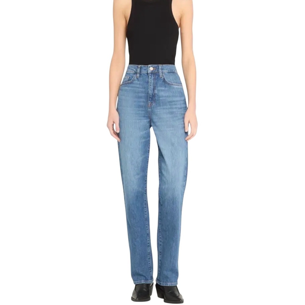 Triarchy Ms. Triarchy V High Rise Straight Leg Jeans Indigo Size 26 Organic